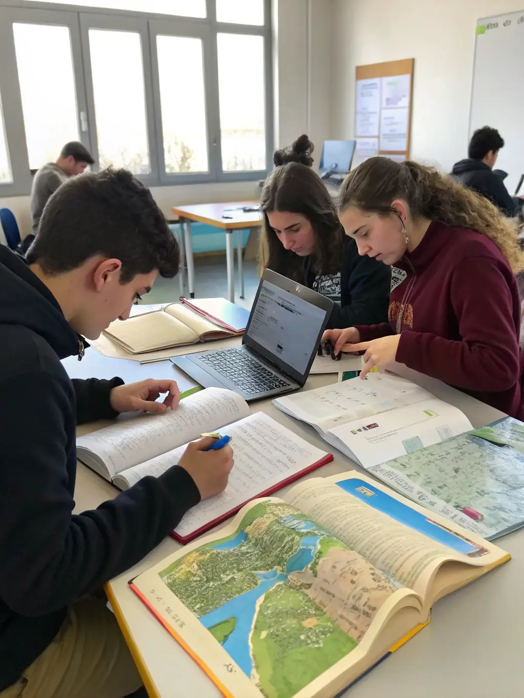 A photo of children participating in an educational workshop at La Cabanne Indi-Go, learning about coastal ecosystems and environmental conservation.